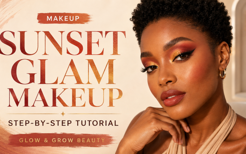 Facebook thumbnail for Sunset Glam Makeup step-by-step tutorial