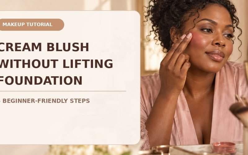 Facebook thumbnail for applying cream or liquid blush without lifting foundation