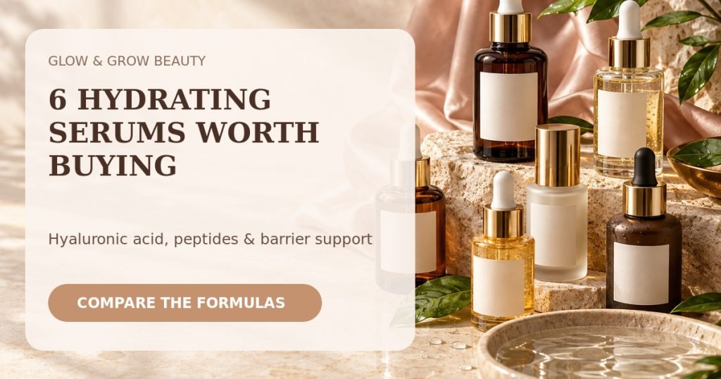 Six hydrating serums worth buying for makeup prep—Glow & Grow Beauty comparison guide